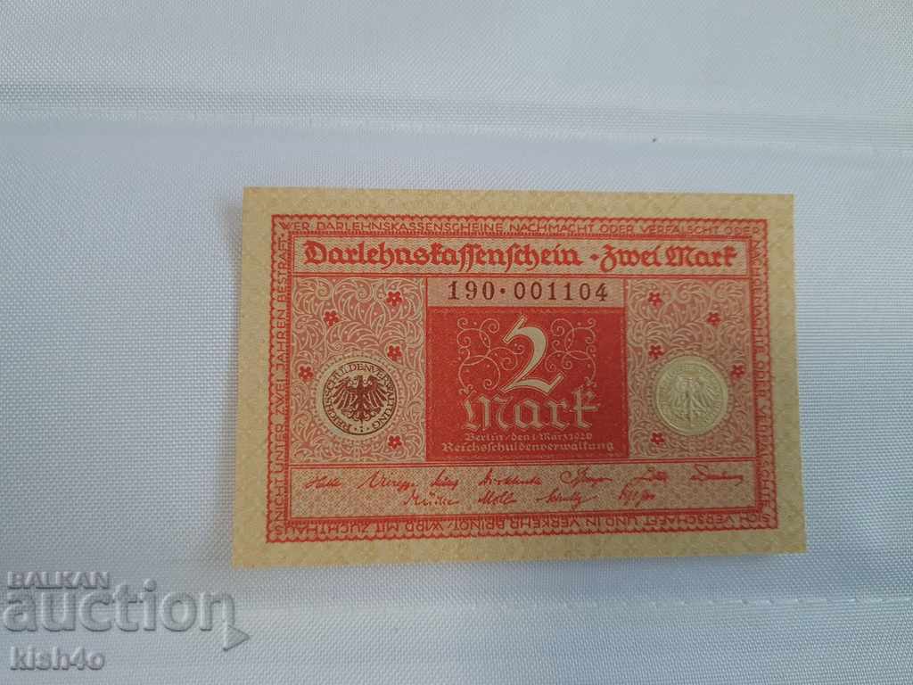 2 Γραμματόσημα Γερμανία 1920 UNC