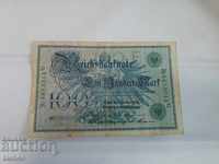100 Марки Германия 1908 година зелен печат
