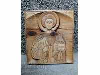 Home icon marquetry St. Stephen's halo cross
