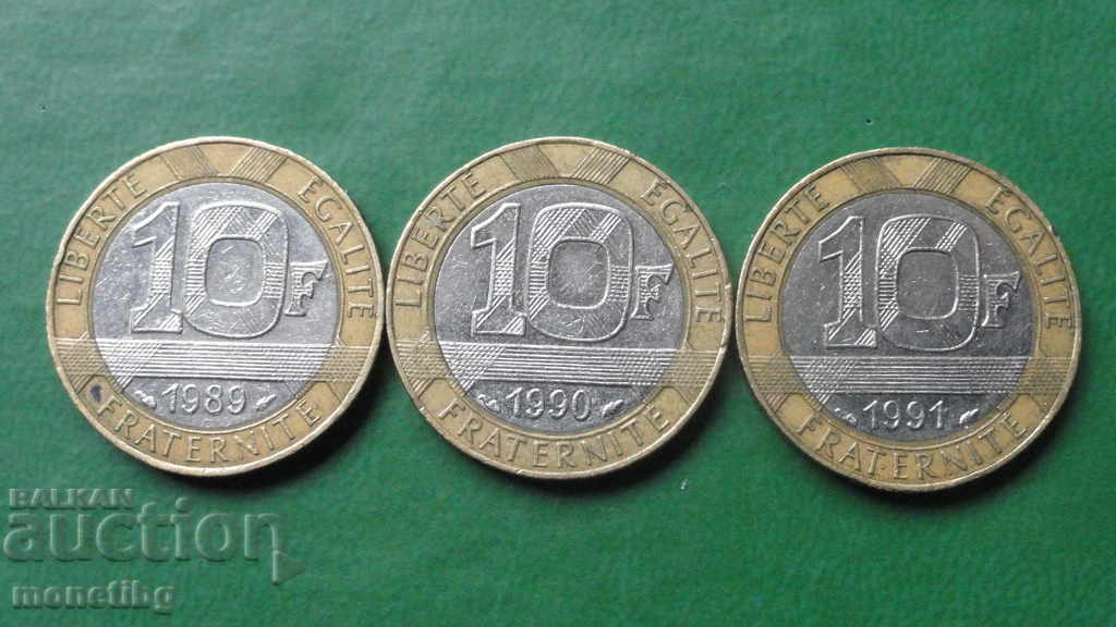France 1989/90/91 - 10 tailcoats (3 pieces) - 6