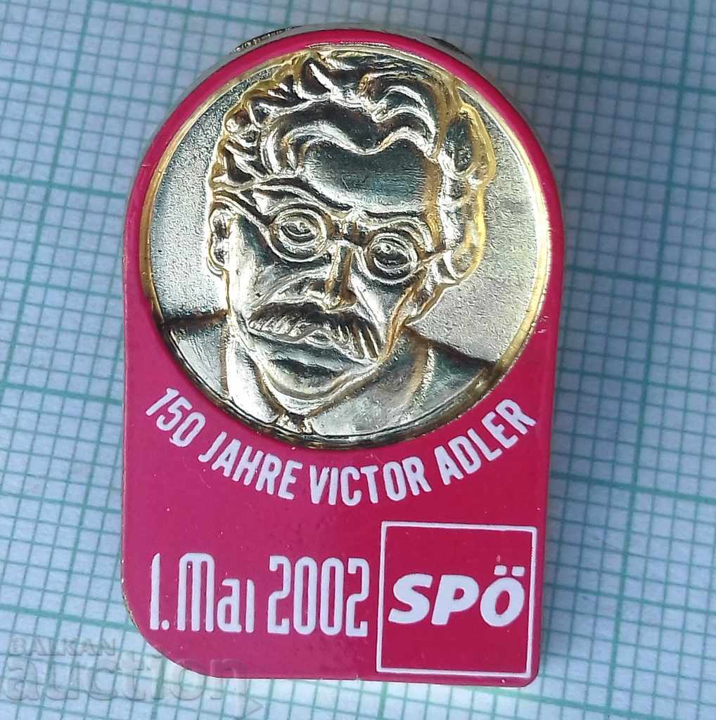 10424 - 150 g Victor Adler - om politic austriac - clemă de bronz