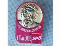 10424 - 150 g Victor Adler - Austrian politician - bronze clip