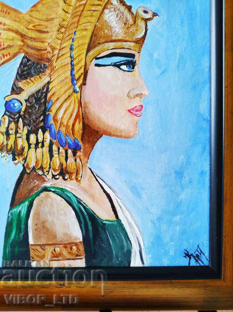 Auction EGYPTIAN PRINCESS picture original canvas signature Frame Auction EGYPTIAN PRINCESS picture original canvas signature Frame