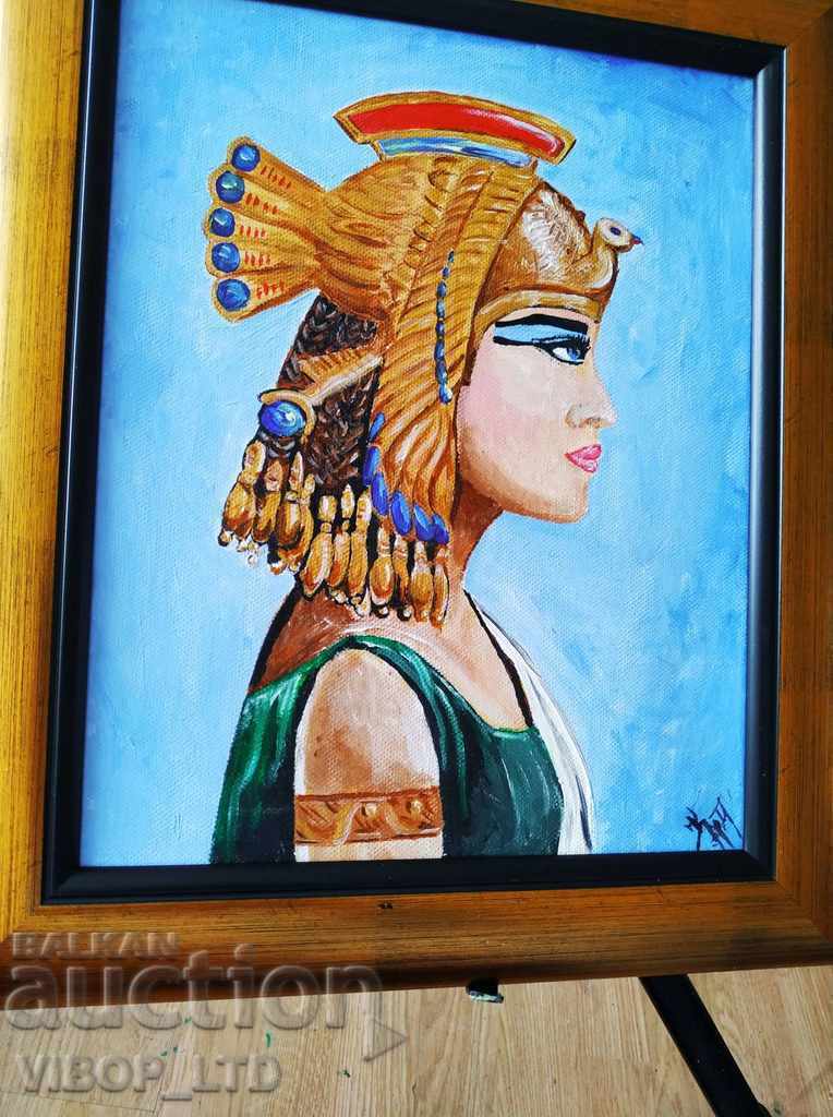 Delivery of EGYPTIAN PRINCESS picture original canvas signature Frame Delivery of EGYPTIAN PRINCESS picture original canvas signature Frame
