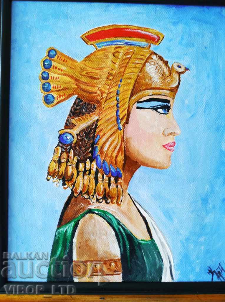 EGYPTIAN PRINCESS picture original canvas signature Frame - 5 EGYPTIAN PRINCESS picture original canvas signature Frame - 5