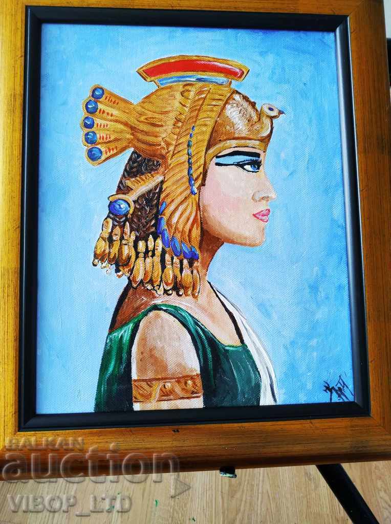 EGYPTIAN PRINCESS picture original canvas signature Frame - 6 EGYPTIAN PRINCESS picture original canvas signature Frame - 6