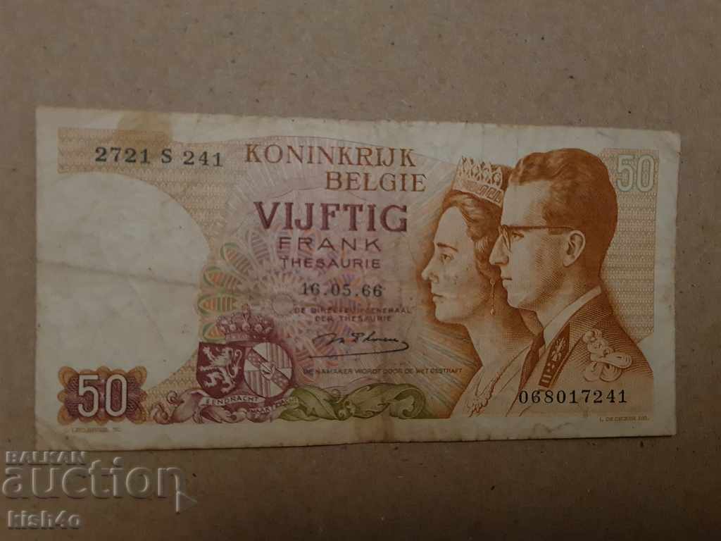 50 franci Belgia 1966