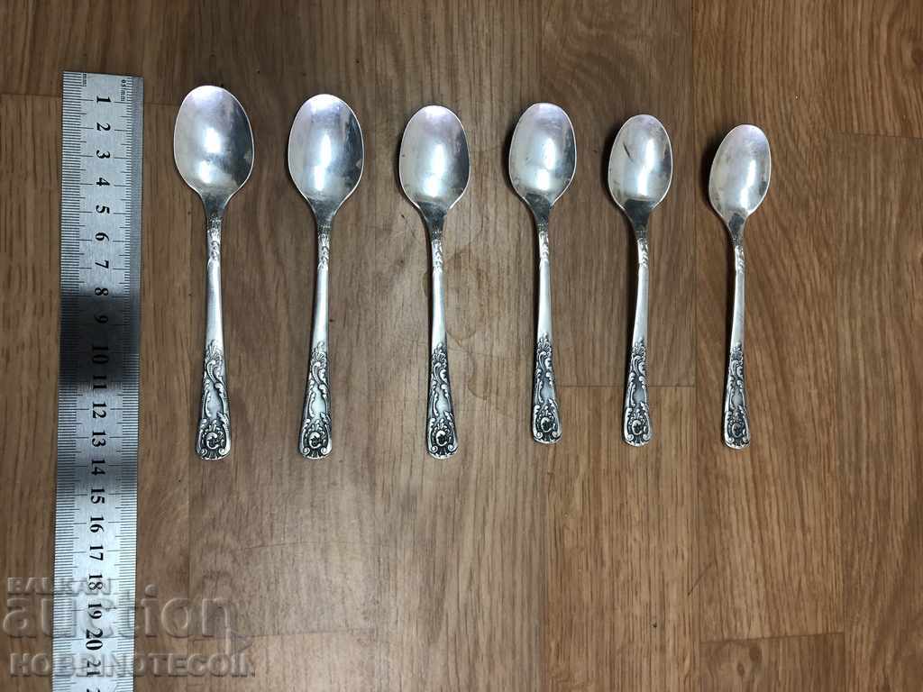 6 PIECES 126.91 g LARGE SILVERED LIES - USSR spoon