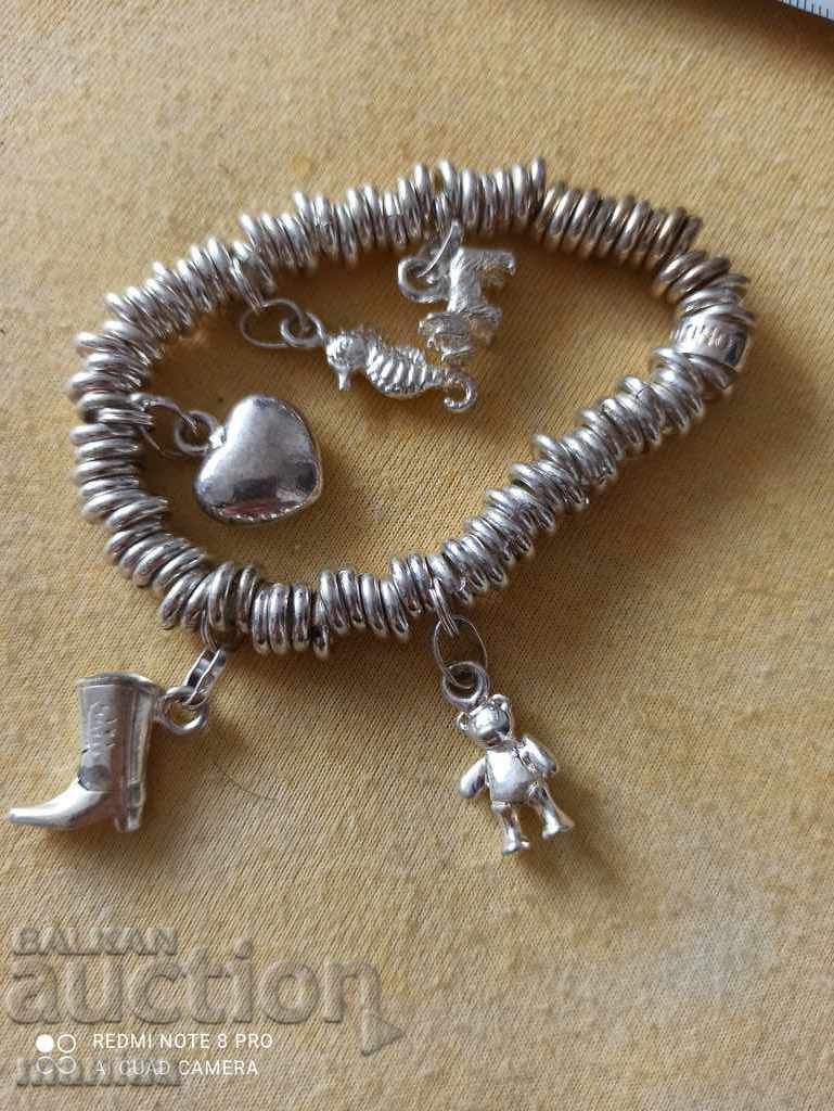 Silver plated bracelet print 925 with price 19.00 BGN | € 9.71