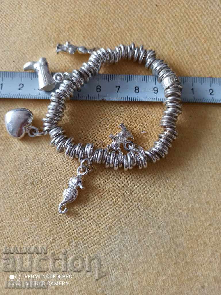 Silver plated bracelet print 925
