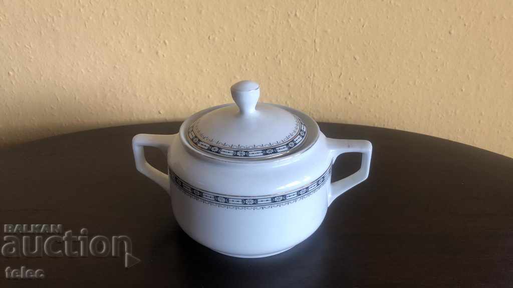 Old beautiful sugar bowl - quality porcelain