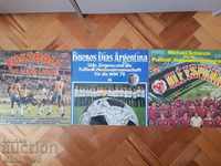 Old records with anthems of football teams
