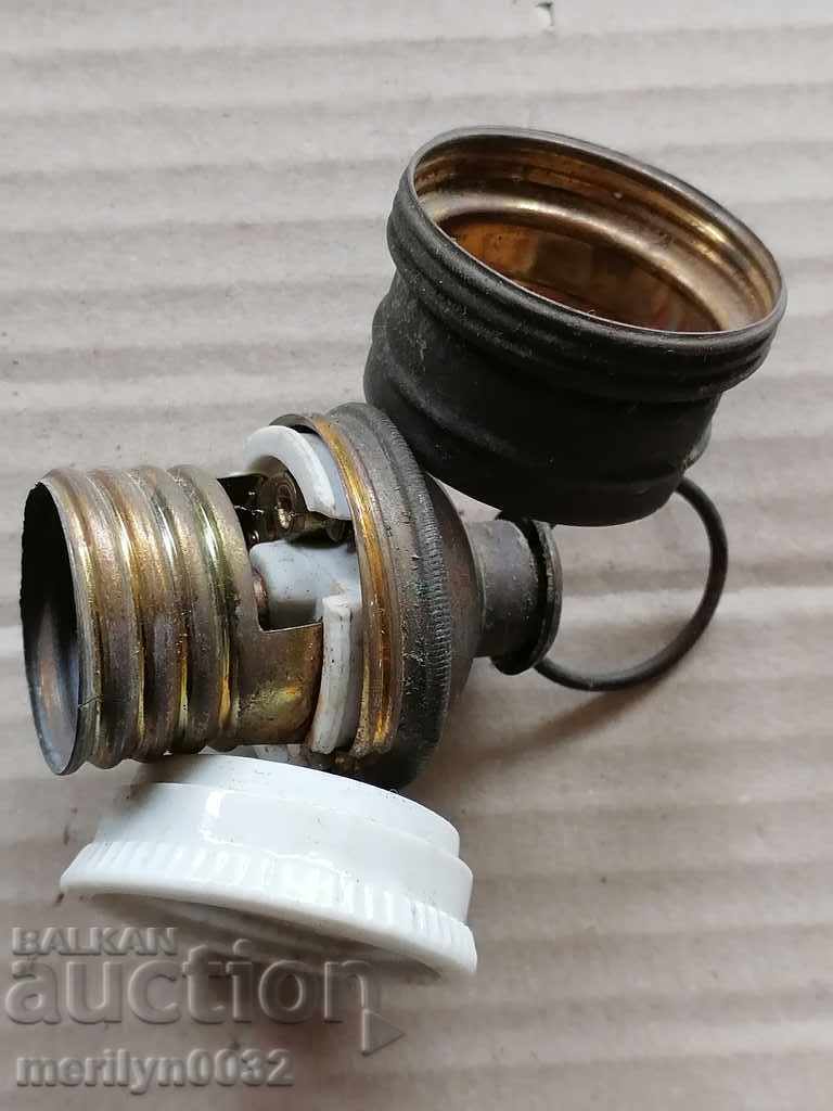 Old porcelain socket lamp lantern chandelier lampshade 1920 - 5 Old porcelain socket lamp lantern chandelier lampshade 1920 - 5