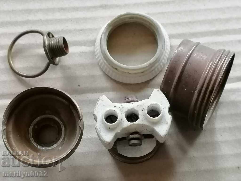 Auction Old porcelain socket lamp lantern chandelier lampshade 1920 Auction Old porcelain socket lamp lantern chandelier lampshade 1920