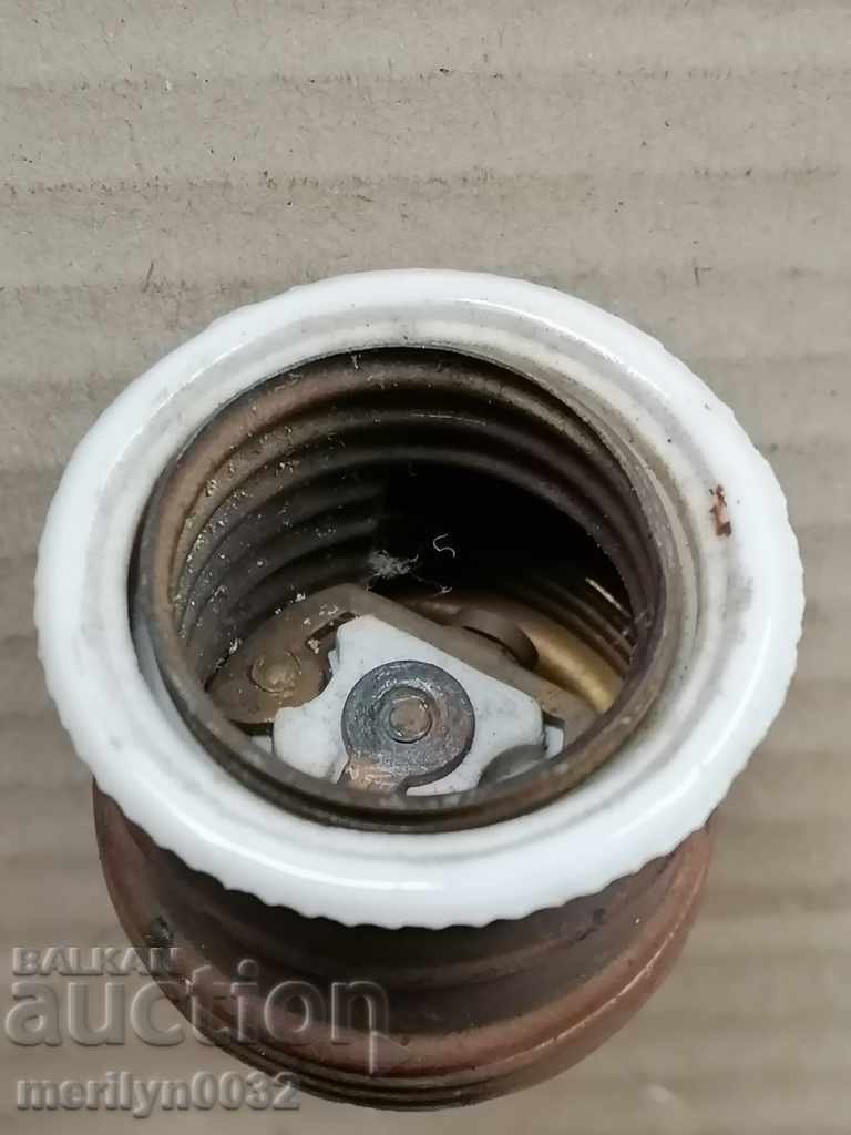 Old porcelain socket lamp lantern chandelier lampshade 1920 - 6 Old porcelain socket lamp lantern chandelier lampshade 1920 - 6