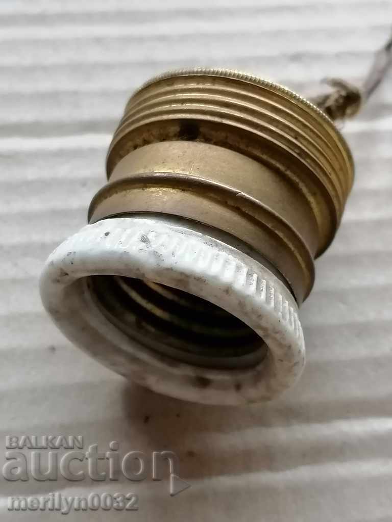 Old porcelain socket lamp lantern chandelier lampshade 1920 with price 39.00 BGN | € 19.94 Old porcelain socket lamp lantern chandelier lampshade 1920 with price 39.00 BGN | € 19.94