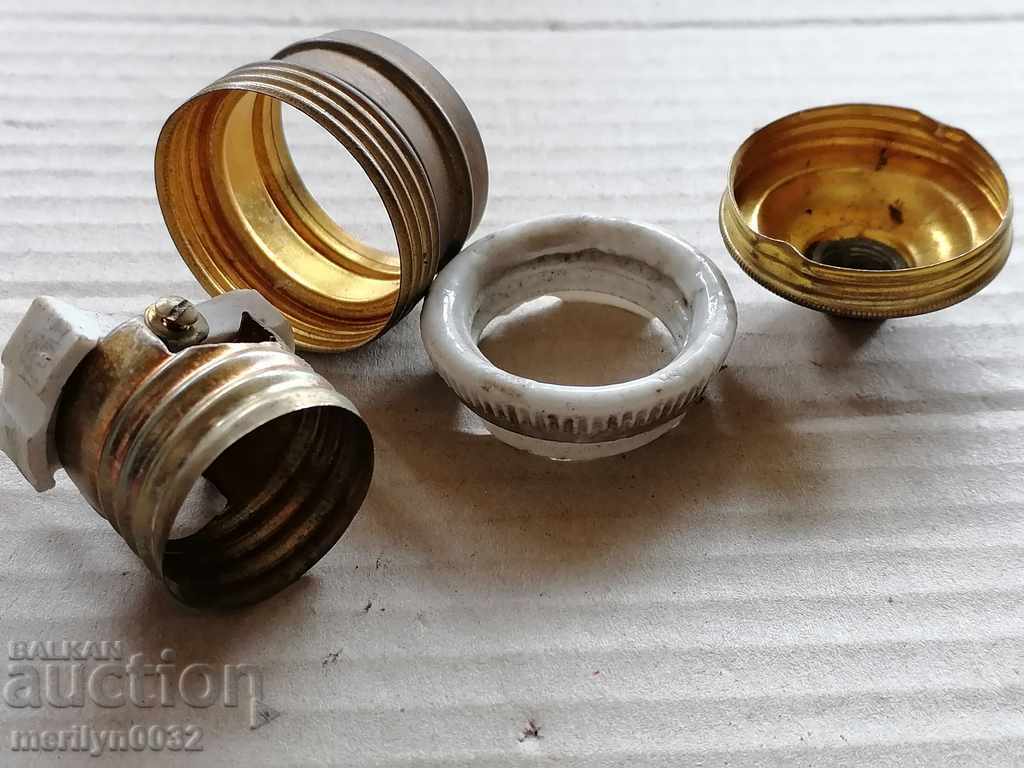 Auction Old porcelain socket lamp lantern chandelier lampshade 1920 Auction Old porcelain socket lamp lantern chandelier lampshade 1920