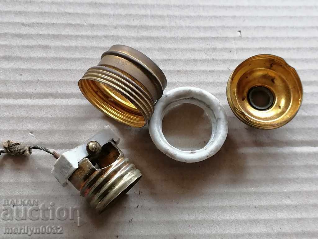 Old porcelain socket lamp lantern chandelier lampshade 1920 - 5 Old porcelain socket lamp lantern chandelier lampshade 1920 - 5