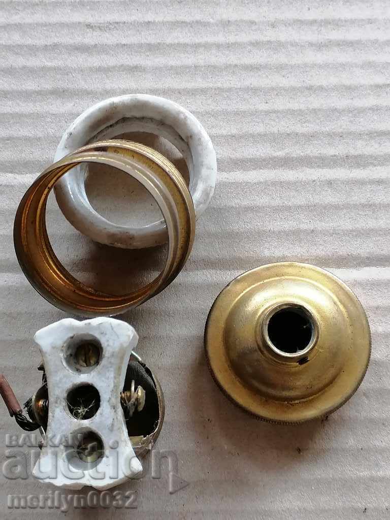 Old porcelain socket lamp lantern chandelier lampshade 1920 - 6 Old porcelain socket lamp lantern chandelier lampshade 1920 - 6