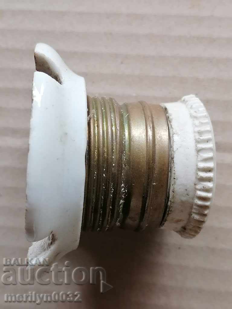 Vechi soclu din porțelan candelabru lanternă abajur 1920 - 7 Vechi soclu din porțelan candelabru lanternă abajur 1920 - 7