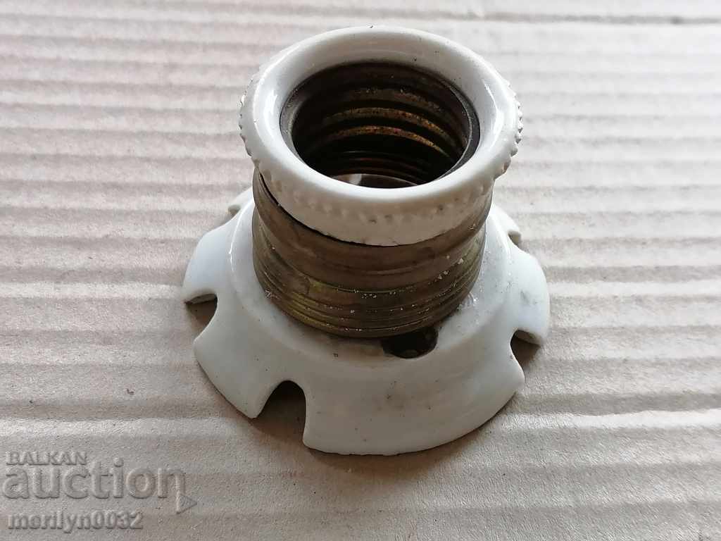 Vechi soclu din porțelan candelabru lanternă abajur 1920 Vechi soclu din porțelan candelabru lanternă abajur 1920
