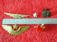 Lot de stele militare, cocardă, emblemă BDJ