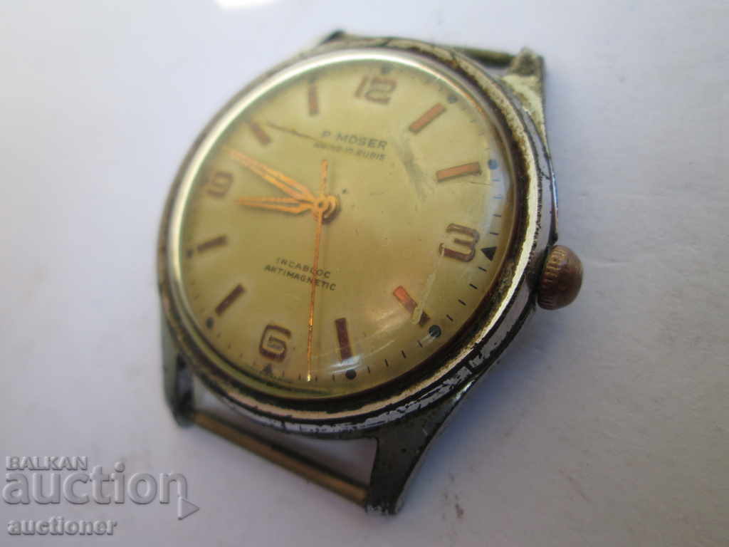 OLD MECHANICAL ROW WATCH P.MOSER with price 80.00 BGN | € 40.90 OLD MECHANICAL ROW WATCH P.MOSER with price 80.00 BGN | € 40.90