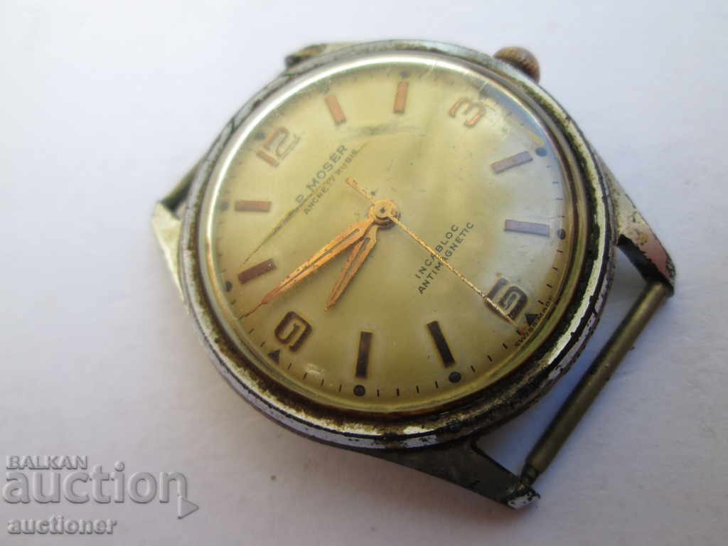 Auction OLD MECHANICAL ROW WATCH P.MOSER Auction OLD MECHANICAL ROW WATCH P.MOSER