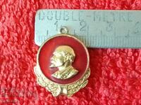 Old social badge Lenin