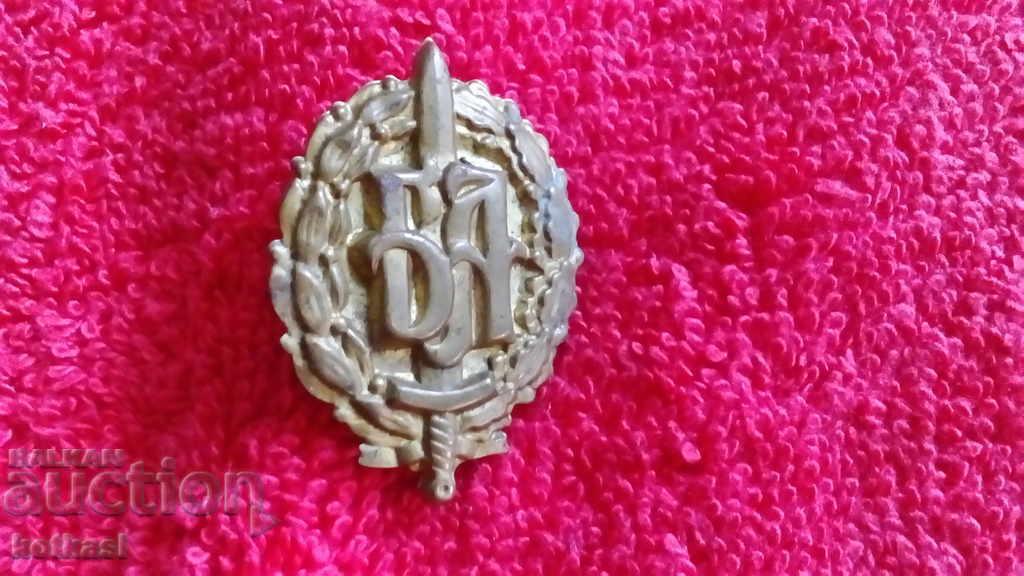 Old social military cockade monogram BA Sword