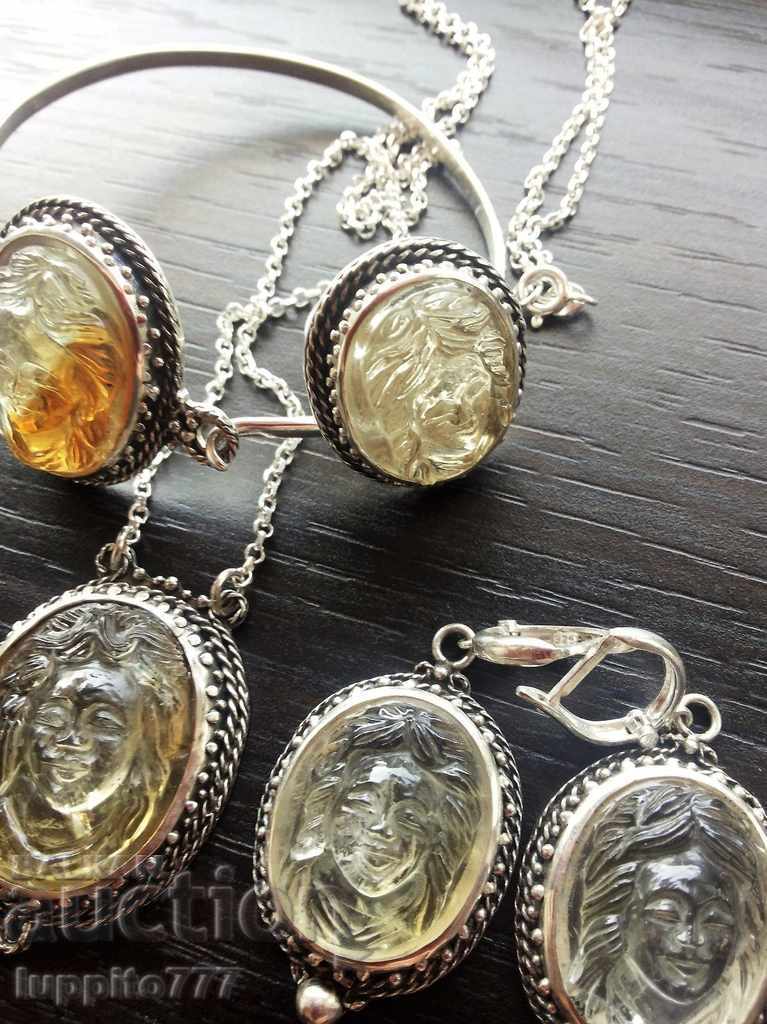 Set Set of cameos handmade silver with price 2800.00 BGN | € 1431.62 Set Set of cameos handmade silver with price 2800.00 BGN | € 1431.62