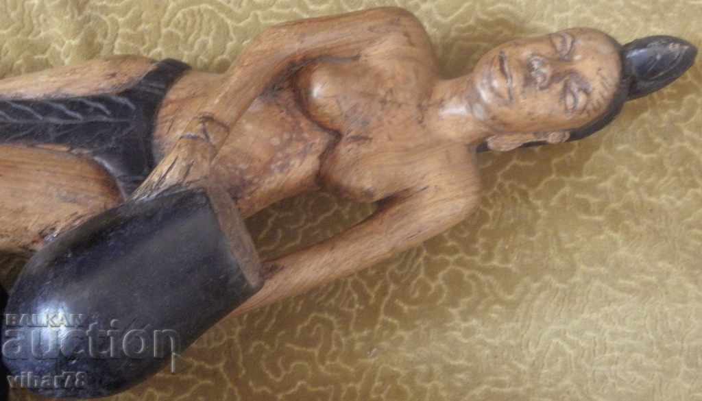 Auction Large Wooden African Figure Auction Large Wooden African Figure