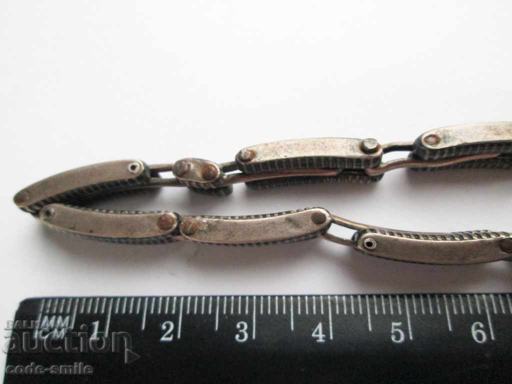 Old bracelet watch chain jewelry silver niello DRGM - 5 Old bracelet watch chain jewelry silver niello DRGM - 5