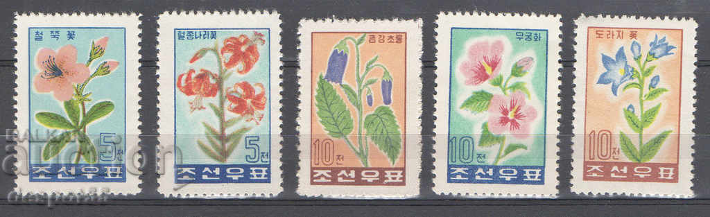 1960. Nord. Coreea. Flori.