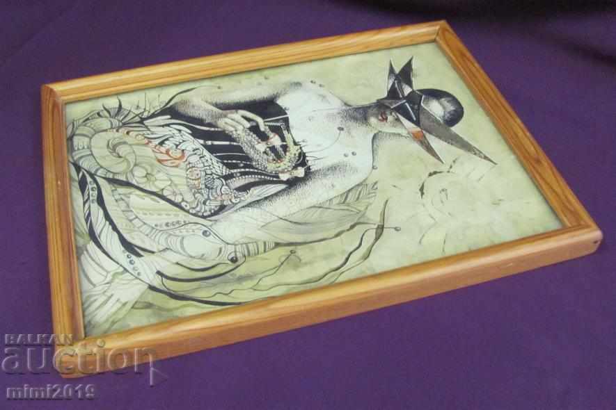 Original Painting Mixed Technique Ink and Watercolor Signed - 6 Original Painting Mixed Technique Ink and Watercolor Signed - 6