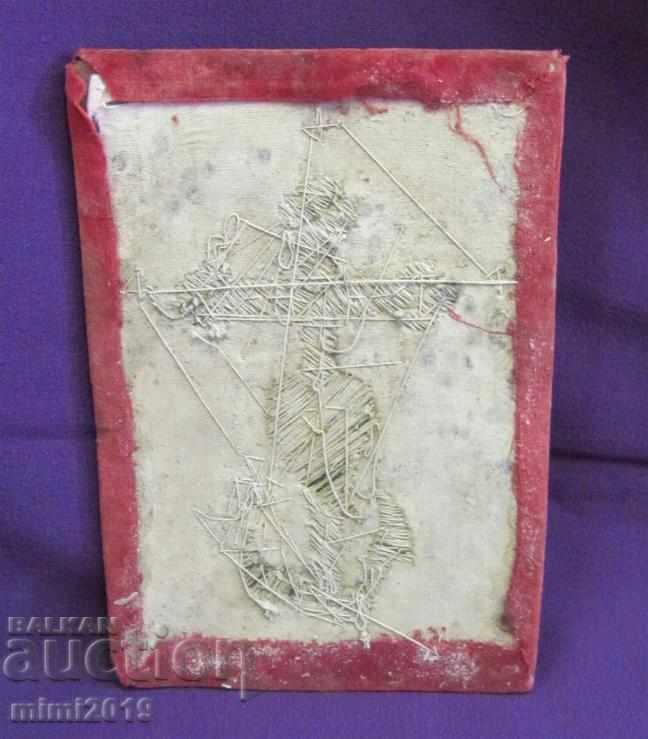 19th century Embroidery Cross, Sarma on velvet - 7 19th century Embroidery Cross, Sarma on velvet - 7