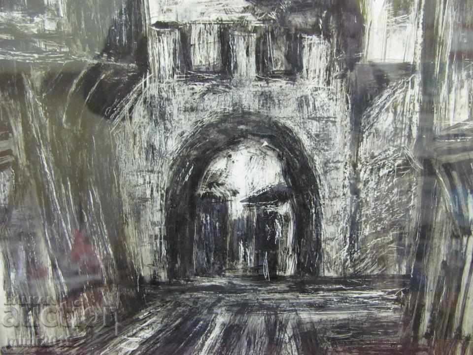 Delivery of Painting by Nikolay Iliev Charcoal on Cardboard Delivery of Painting by Nikolay Iliev Charcoal on Cardboard
