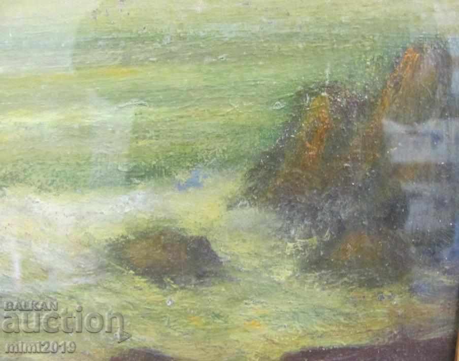 Auction  Picture by Nikolay Iliev Oil, cardboard