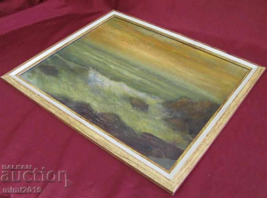 Delivery of Picture by Nikolay Iliev Oil, cardboard