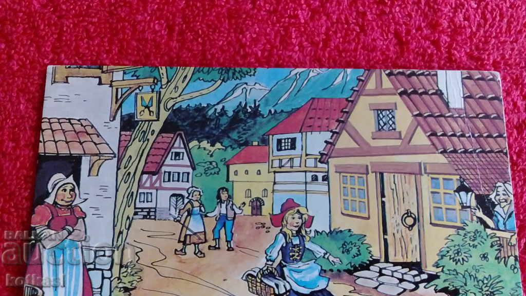 Delivery of Old postcard Red Riding Hood and the Wolf Delivery of Old postcard Red Riding Hood and the Wolf
