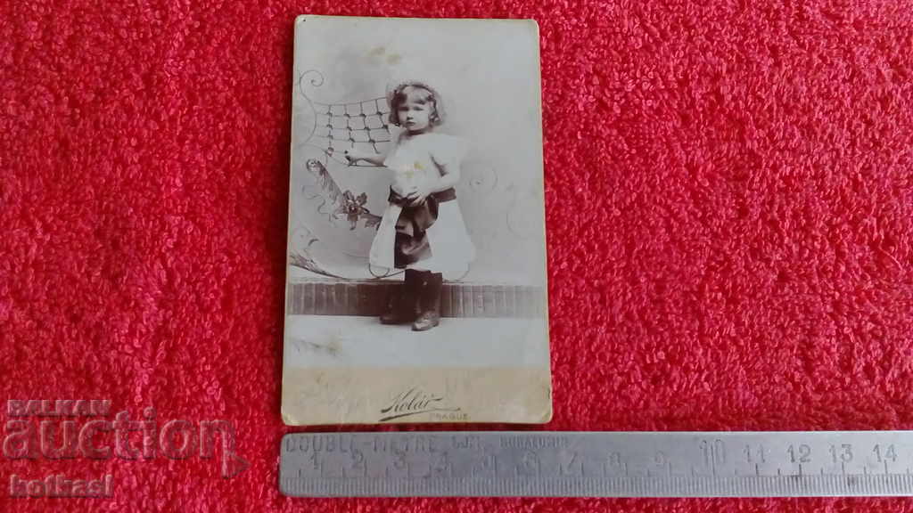 Old photo cardboard child Plovdiv Prague Old photo cardboard child Plovdiv Prague