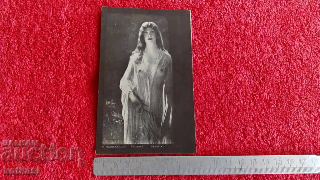 Old postcard Mermaid Girl