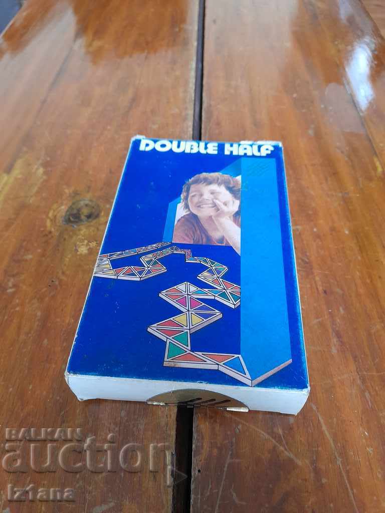 Old children's game, domino Double Half