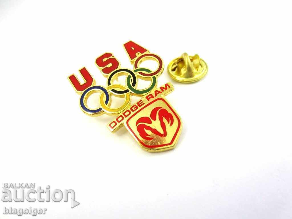 Delivery of OLYMPIC BADGE-US OLYMPIC TEAM-DODGE-ENAMEL-OLYMPUS Delivery of OLYMPIC BADGE-US OLYMPIC TEAM-DODGE-ENAMEL-OLYMPUS