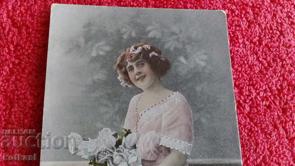 Delivery of Old royal card 1921 woman maiden girl Delivery of Old royal card 1921 woman maiden girl