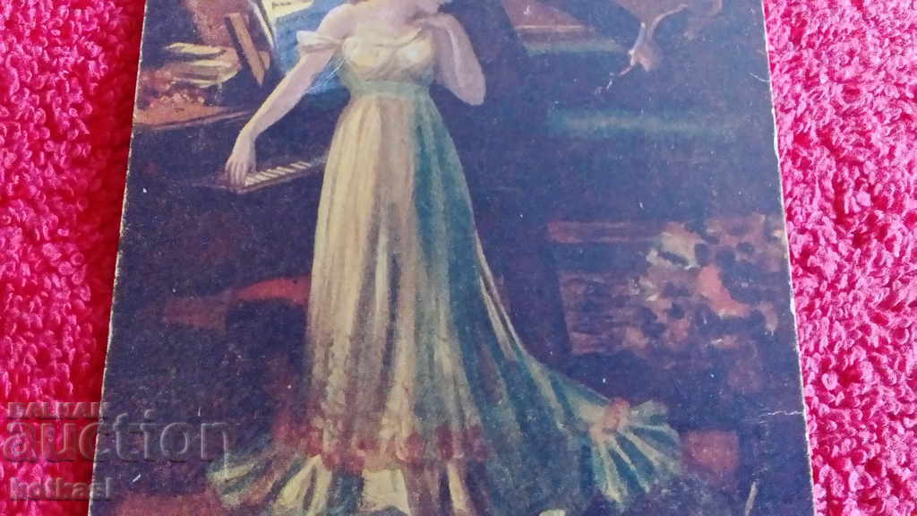 Auction Old postcard man woman erotica musicians Auction Old postcard man woman erotica musicians