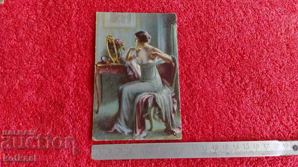 Old postcard woman erotica Old postcard woman erotica