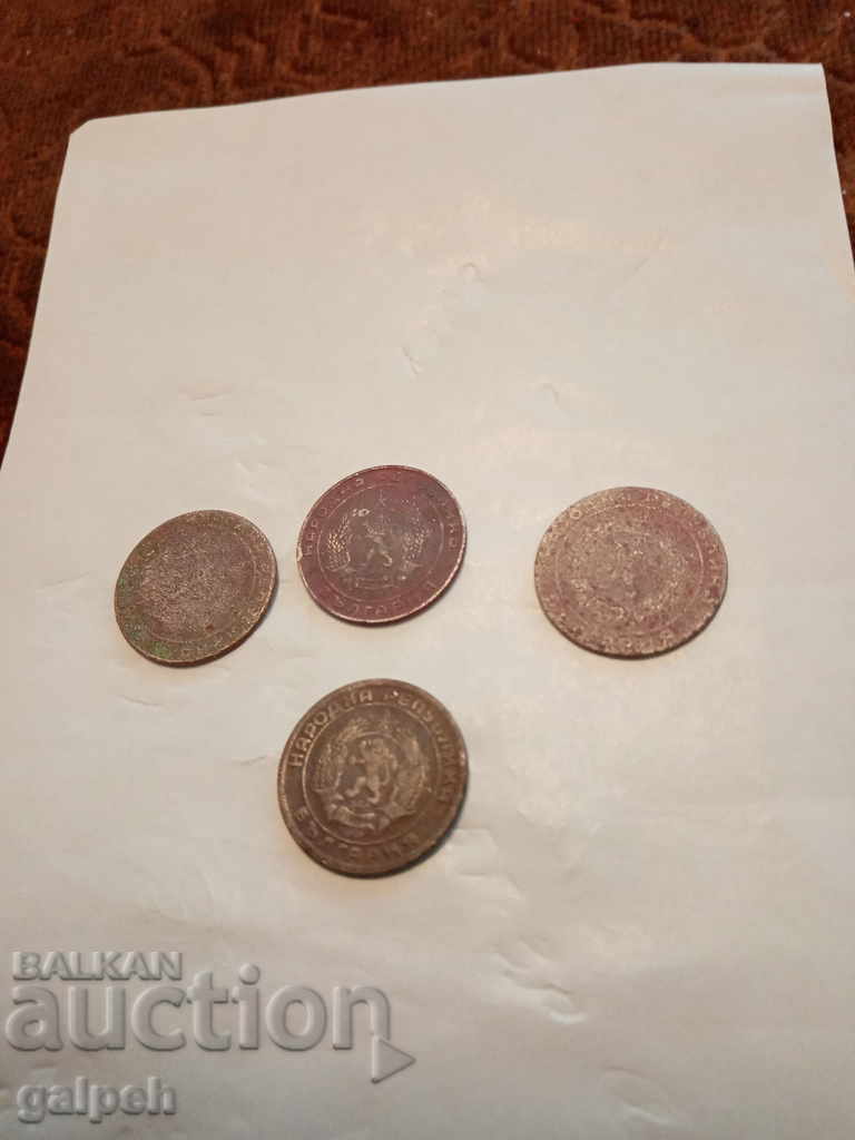 БЪЛГАРИЯ - ЛОТ МОНЕТИ 1952,4 г. - 4 бр. - 4 лв. с цена 4.00 лв. | € 2.05 БЪЛГАРИЯ - ЛОТ МОНЕТИ 1952,4 г. - 4 бр. - 4 лв. с цена 4.00 лв. | € 2.05