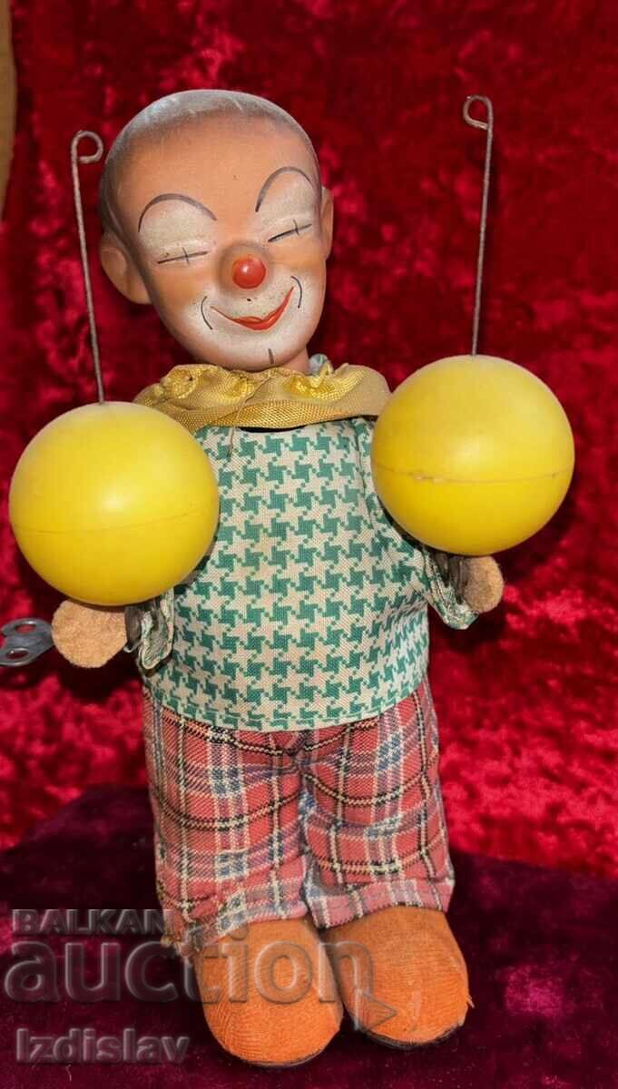 Old mechanical clown toy - 6