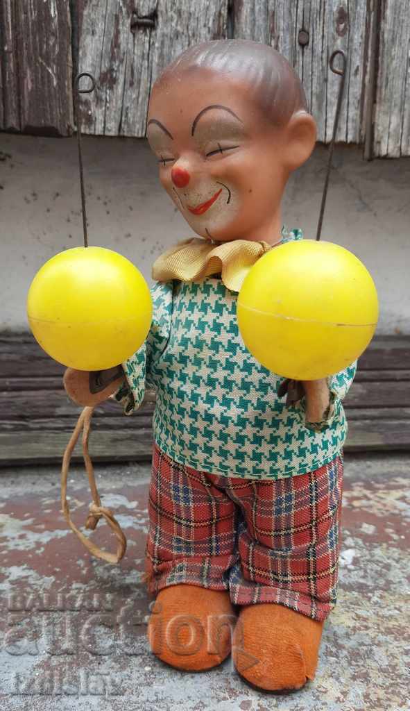 Old mechanical clown toy